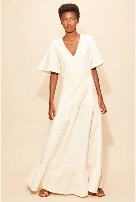 Vestido Scandes Off White, da marca A.Niemeyer 
