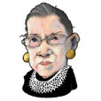 Ilustração da juíza Ruth Bader Ginsburg