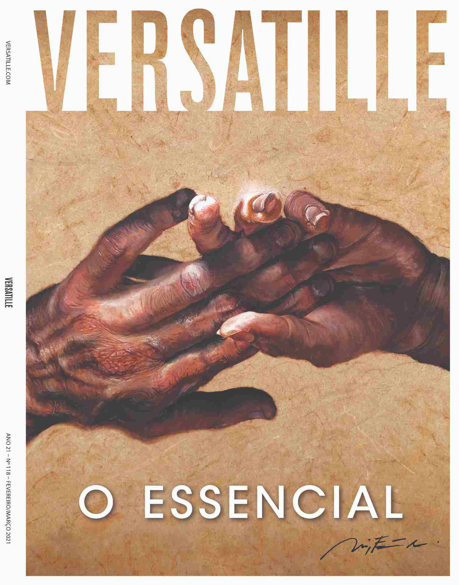 Capa da 118ª edição da revista Versatille, com obra de Luiz Escañuela