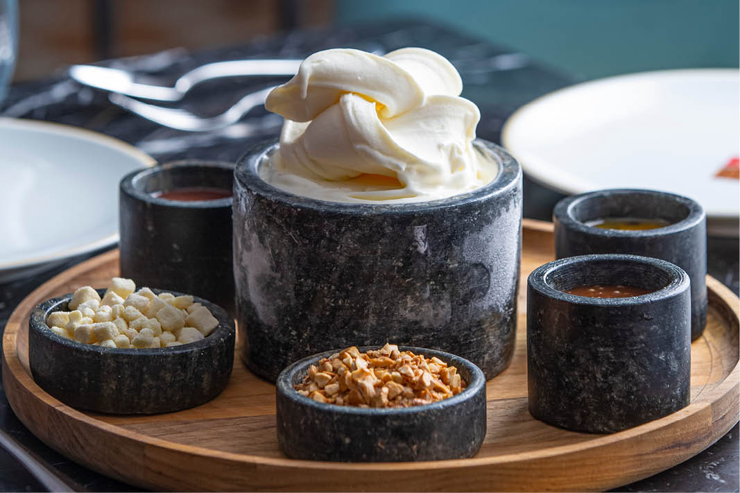 A sobremesa Gelato Mantecato, um dos destaques do Beefbar