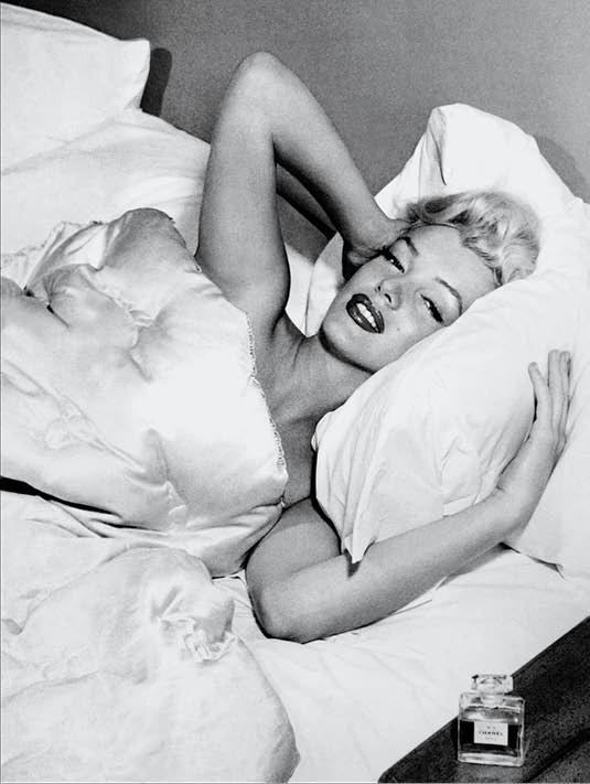 Marilyn Monroe em propaganda do perfume, em 1953