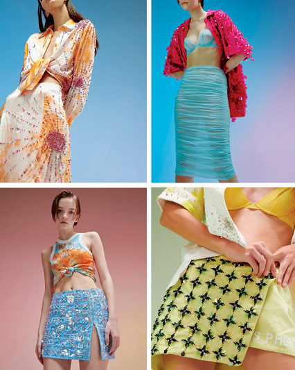 Peças da Des Phemmes apresentadas na semana de moda de Milão, na temporada de Primavera/Verão 2022