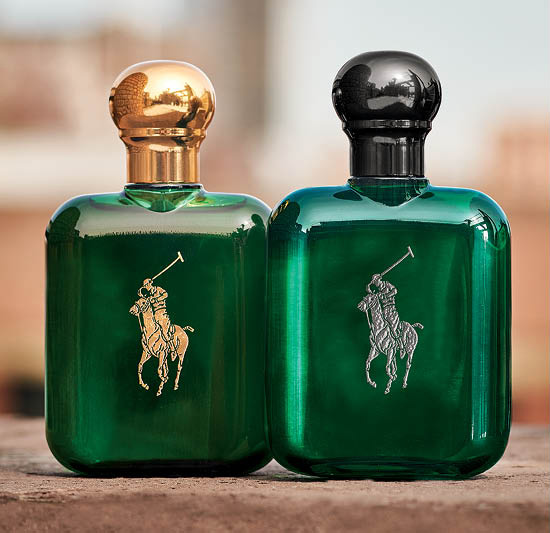 O perfume de luxo Polo Ralph Lauren clássico e a versão moderna Polo Cologne Intense 