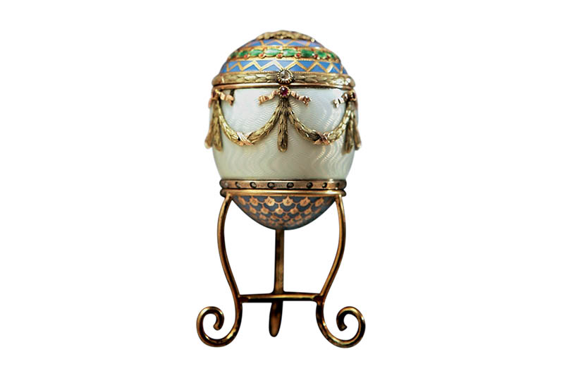 O ovo da coleção do rei dos Helenos, Jorge I (1862-1913) é um clássico de luxo