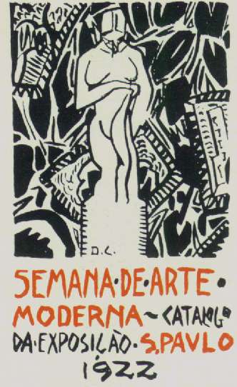 Capa de um catálogo de exposição da Semana de Arte Moderna, 1922 