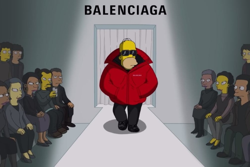 Bar no episódio de Os Simpsons, da Balenciaga