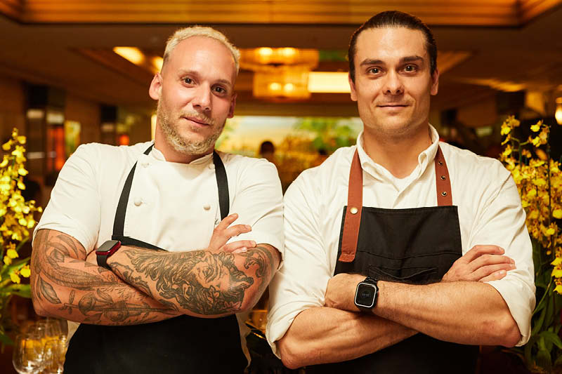 Os chefs Luiz Filipe Souza e Nelo Cassese no Copa no Copa