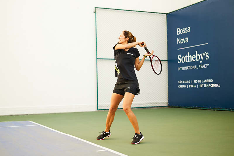 Letícia Sobral na clínica de tênis d segunda edição do Copa no Copa