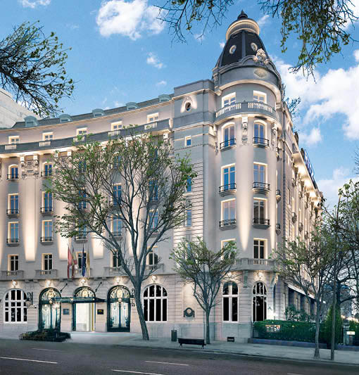 A fachada do Mandarin Oriental Ritz Madrid 