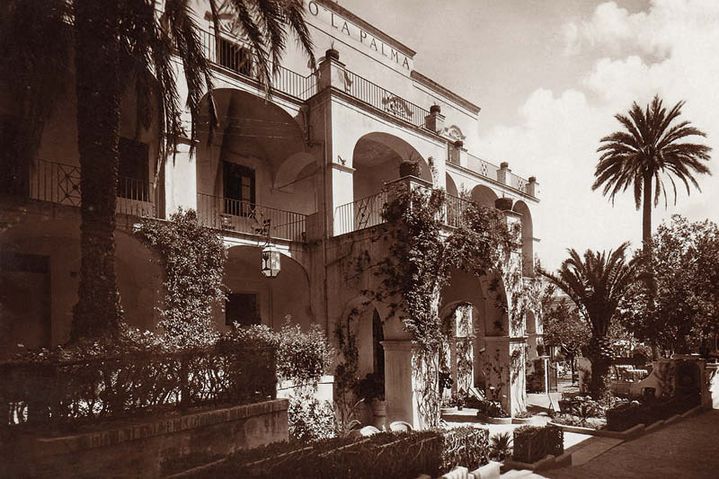 Registro histórico do Hotel La Palma