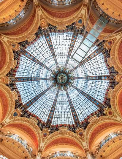 A cúpula icônica das Galeries Lafayette 