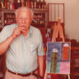 O pintor ítalo-brasileiro Alfredo Volpi em dezembro de 1981