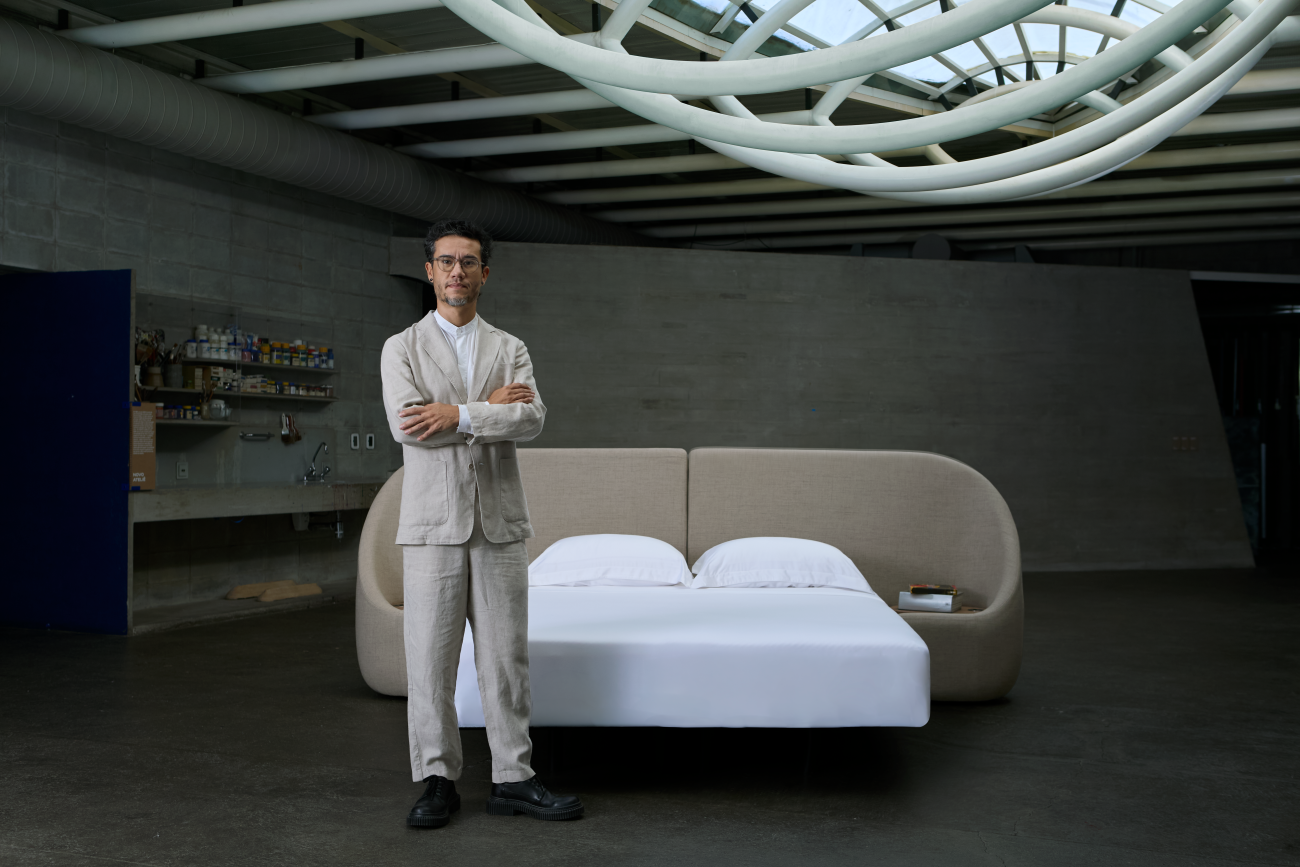 Cama Lumo de Rodrigo Ohtake para a Zissou (foto: Pedro Bonacina e Renata Terepins)