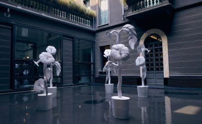 Floresta Futuristica em Milão assinada pelo designer italiano Matteo Cibic (divulgação)