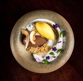 Sobremesa do menu Bravo! no Rocka Búzios