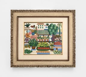Tarsila do Amaral, A feira II, 1925, óleo sobre tela, estande da Almeida & Dale © Sergio Guerini