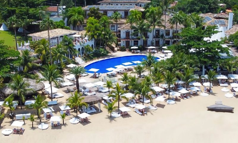 Vista aérea do hotel construído pelo alemão Wolfgang Napirei e hoje administrado pelos filhos Christian e Mariana