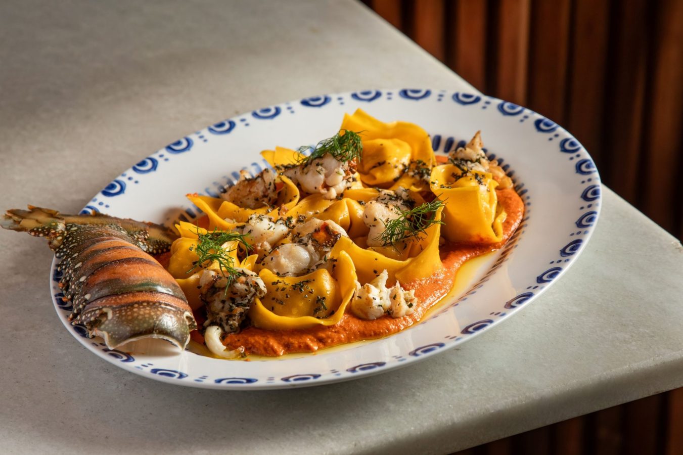 Prato do restaurante Alessandro & Federico para o Festival da Lagosta Frescatto (OSON divulgação)