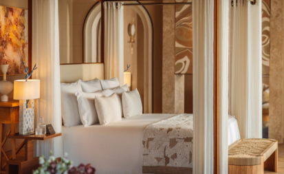 Chambre Maitre do Royal Mansour Tamuda Bay,na Riviera Marroquina (divulgação)