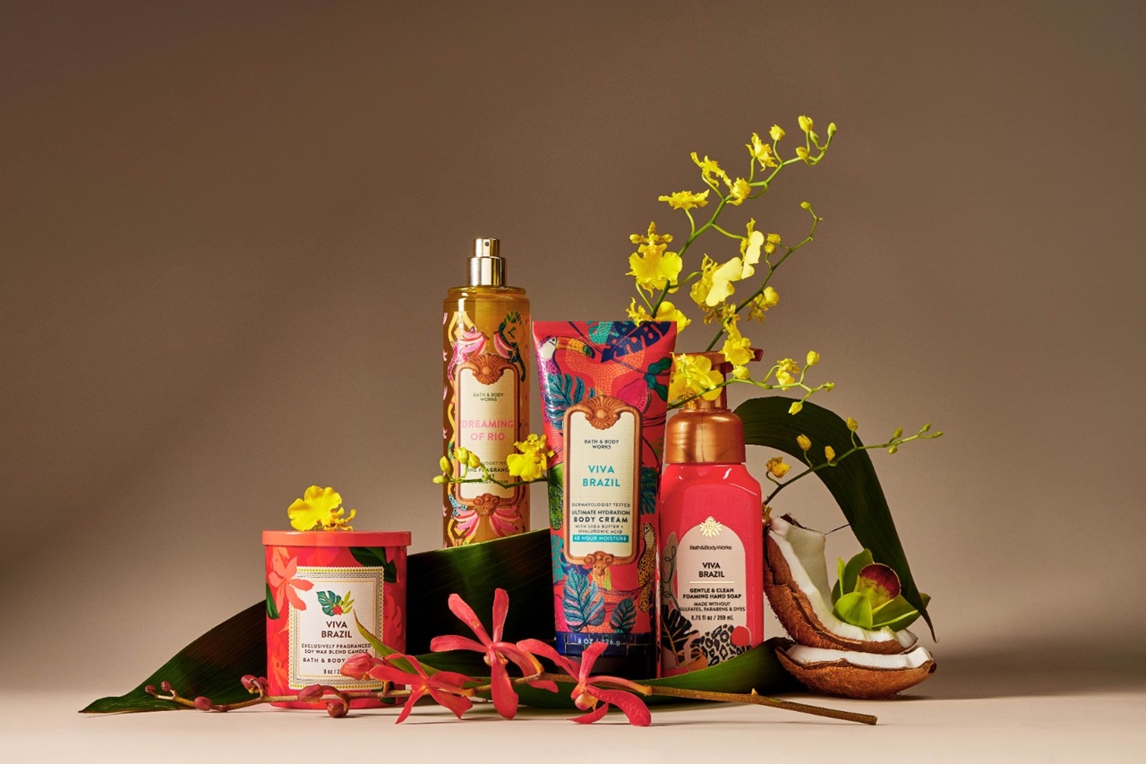 Produtos da marca Bath & Body Works