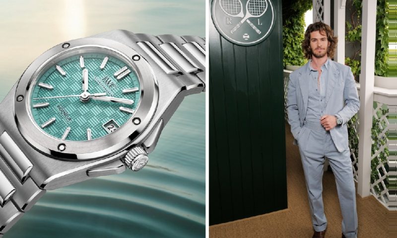 Novo relógio IWC da famosa linha Ingenieur ganha versão azul piscina e é visto no pulso do ator Andrew Garfield, famoso por interpretar Peter Parker, o Homem Aranha