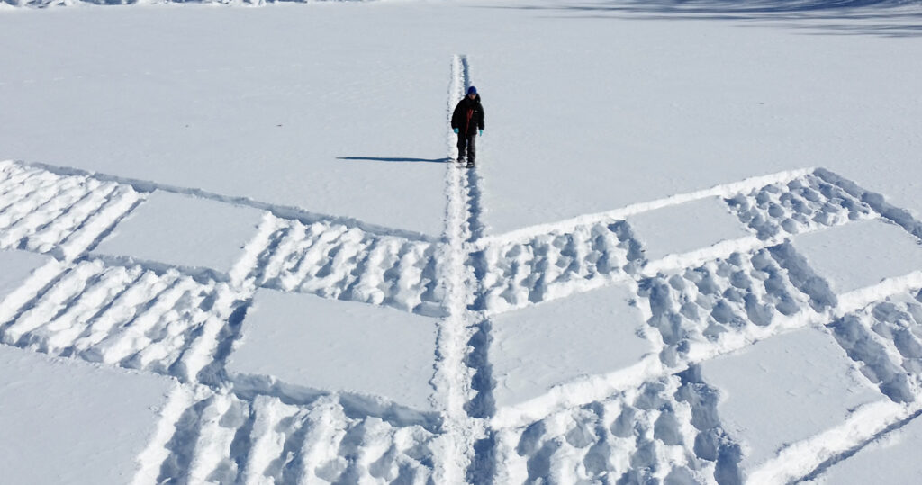 O trabalho de Land Art de Tomohiro Kajiyama (Divulgação/Aoilo)