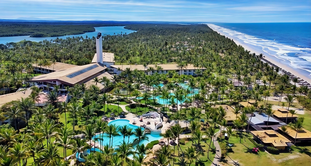 Vista aérea do resort Transamérica Comandatuba (divulgação) Ilha de Comandatuba