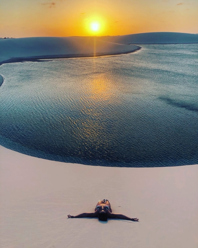 A paisagem de dunas e lagoas de Atins