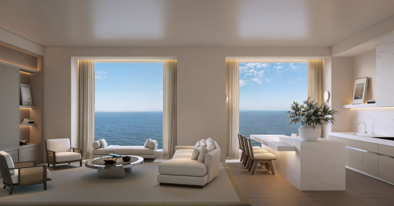 Ilustração de uma das unidades residenciais do Cipriani Punta del Leste (divulgação)