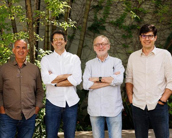 Paulo Monteiro, Eduardo Carvalho, Jorge Lucki e José Humberto Teodoro (Crédito: Iana Porto/divulgação)