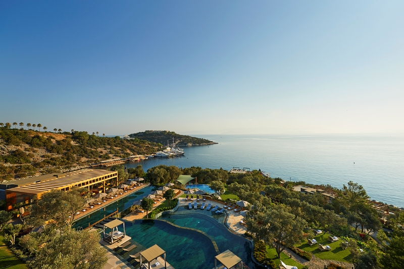 Mandarin Oriental Bodrum nacosta sudoeste da Turquia banhada pelo Mar Egeu (divulgação)