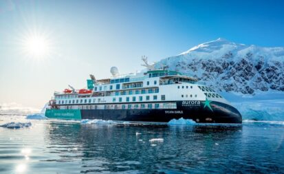 Sylvia Earle, navio de 55 cabines da Aurora expeditiosn que será fretado com exclusividade pela Latitudes (divulgação) Antártica