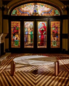 Vitral que foi restaurado para devolver à mansão o luxo do passado (foto: divulgação)