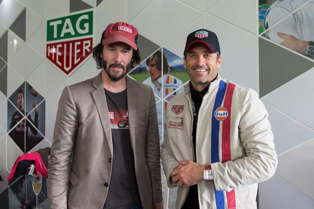 Patrick Dempsey junto com a TAG Heuer no festival Goodwood do