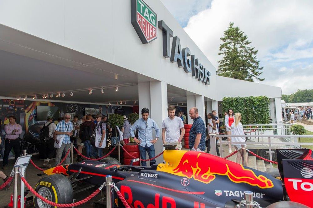 Patrick Dempsey junto com a TAG Heuer no festival Goodwood do